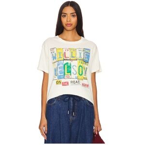 NWT Daydreamer x Revolve Willie Nelson On The Road Again Boyfriend Tee Shirt